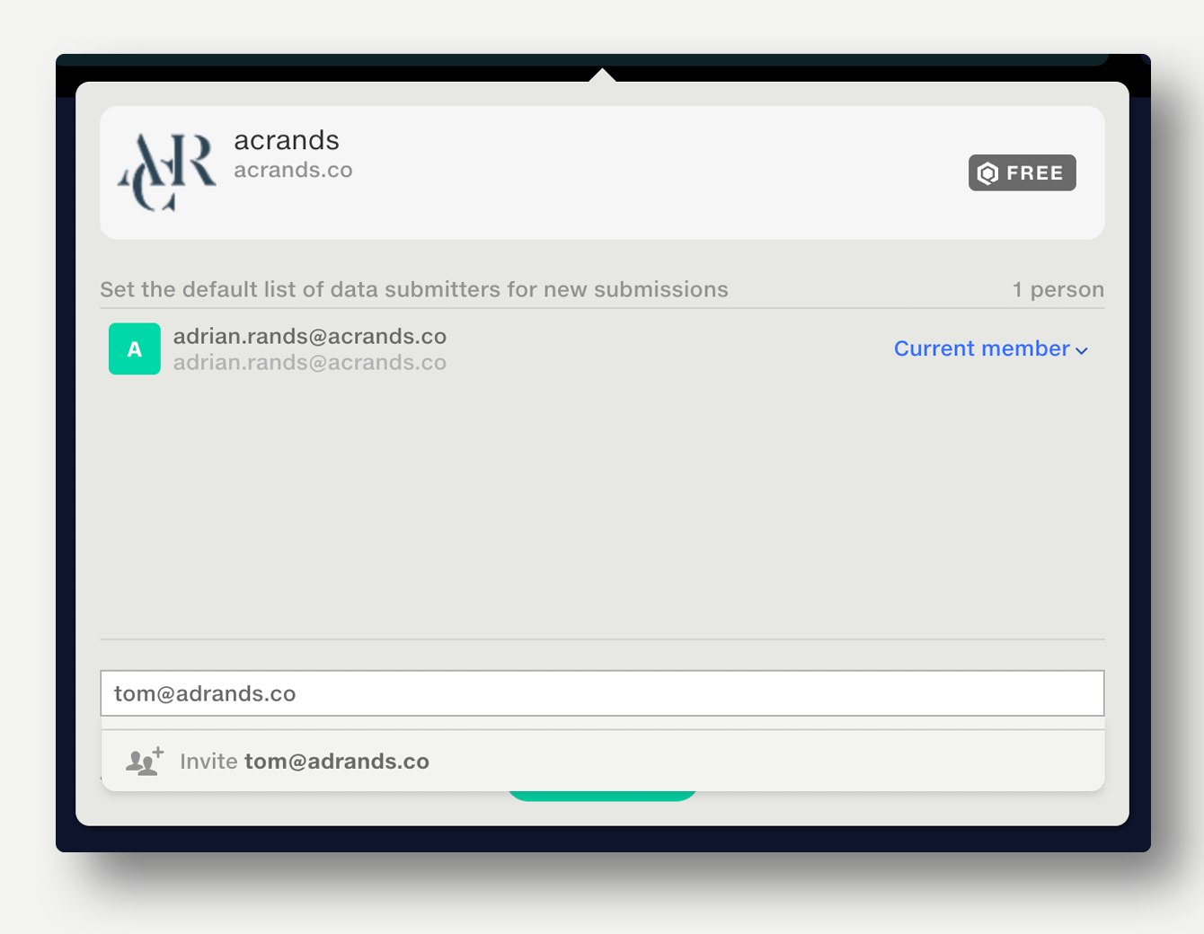 Select default submitters