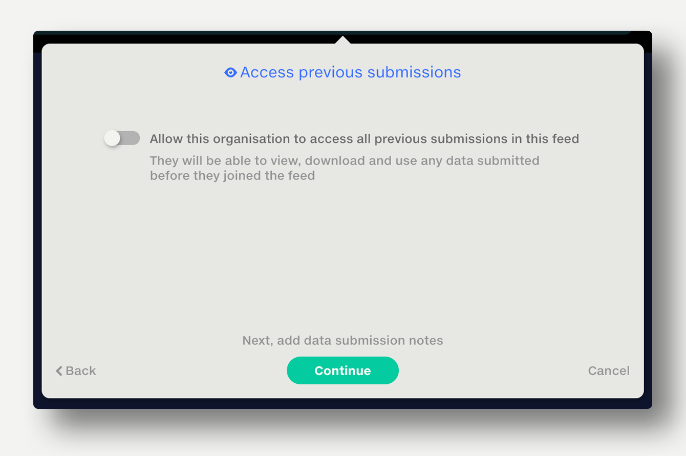 Access to historical submissions